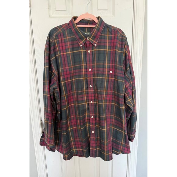 Orvis Other - Orvis Red Plaid Button Down Business Causal Long Sleeve Men's Shirt XXL